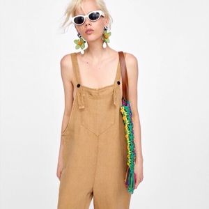 Zara Textured Weave Rustic Jumpsuit